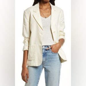 Ivory Linen Blazer
